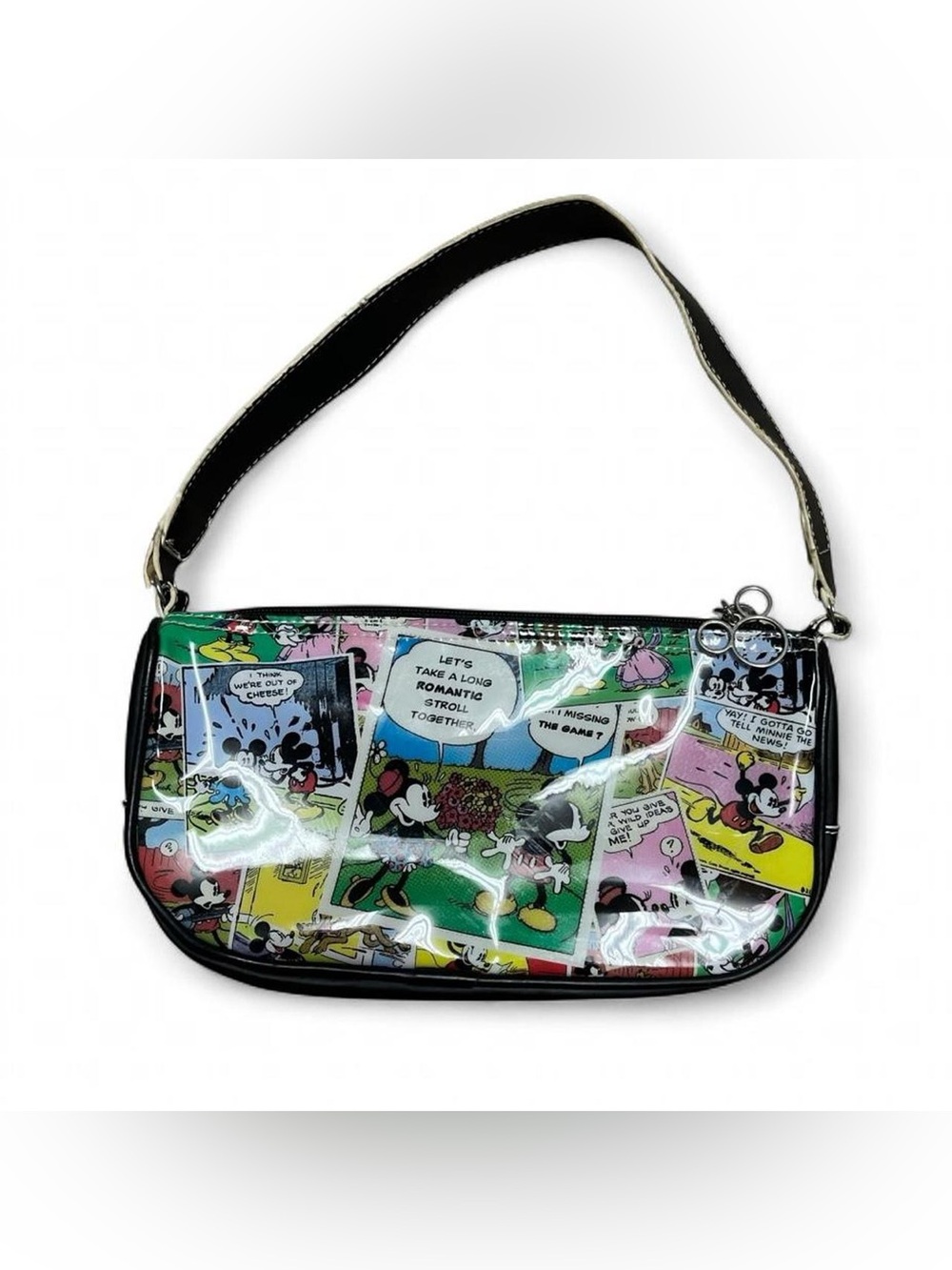 Vintage Disney 2000s Y2K PVC Mickey Mouse Comic Strip Shoulder Mini Bag